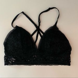 Black lace bralette